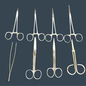 Stainless Steel Forceps Hemostat Scissors Clamps Surgical Instrument Lot Set VTG